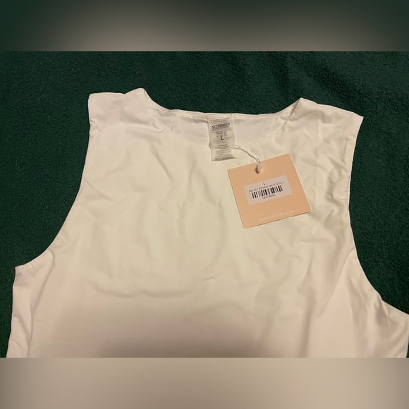 KITTENISH WHITE SIGNATURE SLEEVELESS BODYSUIT - Picture 3 of 12